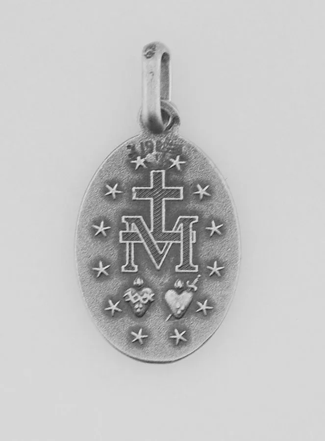 Miraculous Medal of the Rue du Bac Paris in Silver - 18mm (pic 2)