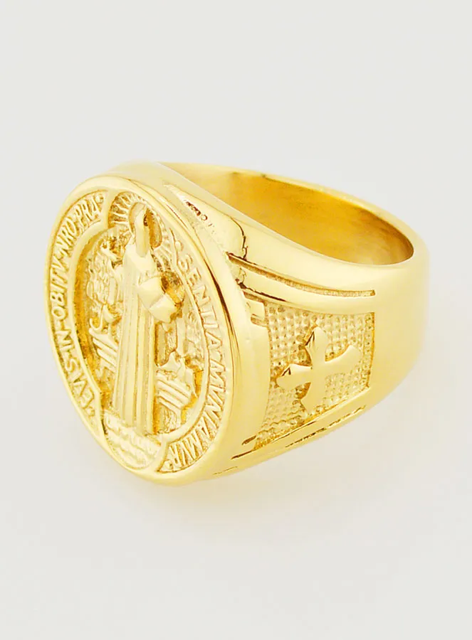 Saint Benedict Signet Ring - Size 57 (pic 2)