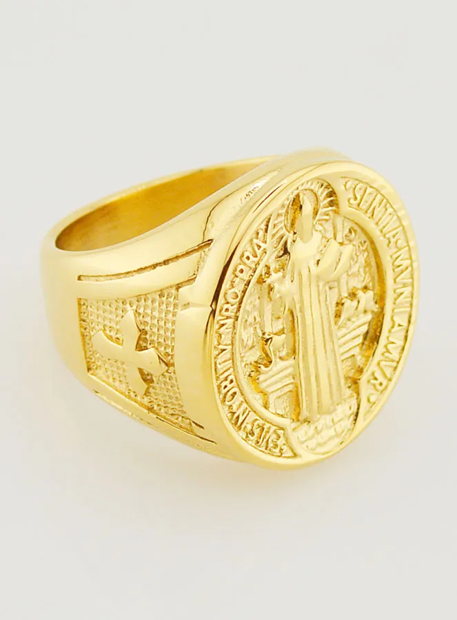 Saint Benedict Signet Ring - Size 57 (pic 3)