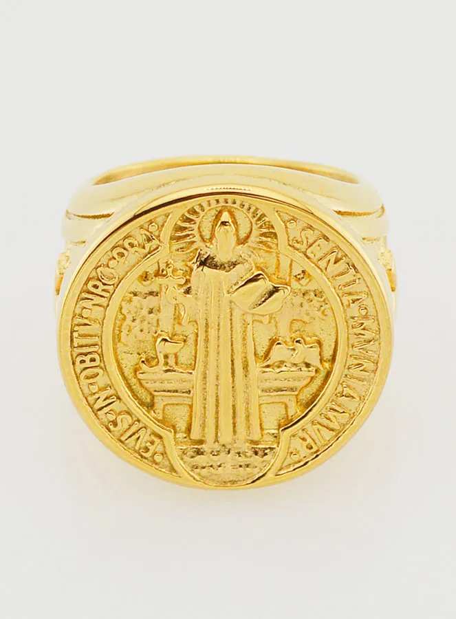 Saint Benedict Signet Ring - Size 54 (pic 1)