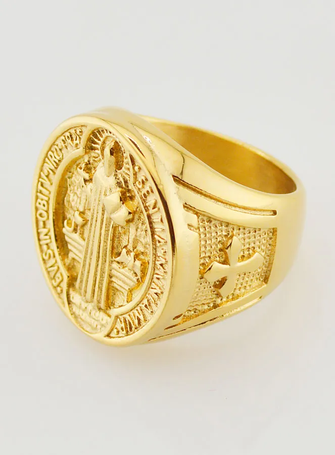 Saint Benedict Signet Ring - Size 54 (pic 2)