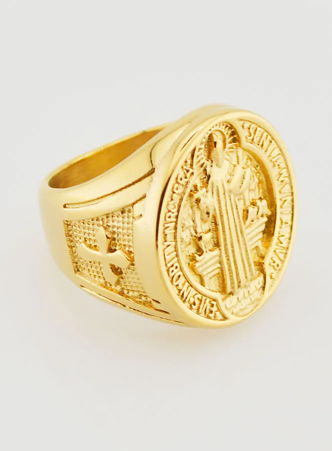 Saint Benedict Signet Ring - Size 54 (pic 3)