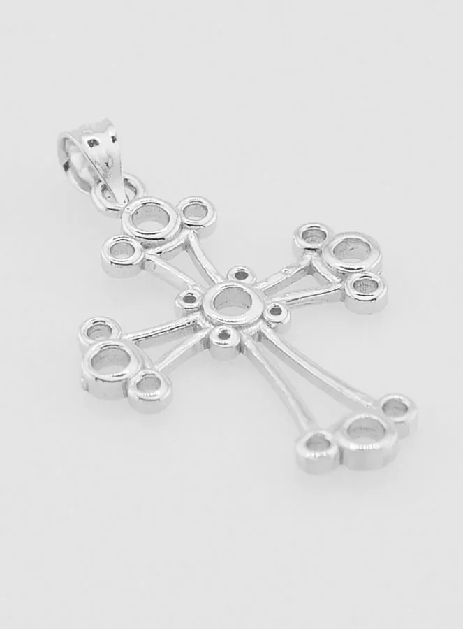 Chaldean Cross Pendant Silver - 22mm (pic 3)