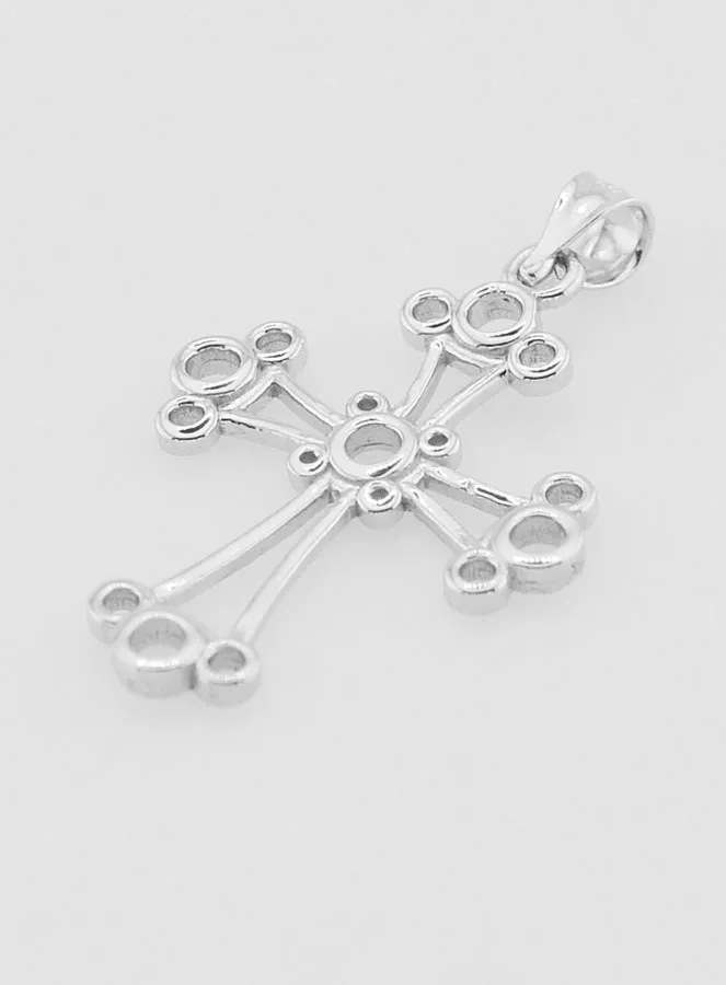 Chaldean Cross Pendant Silver - 22mm (pic 4)