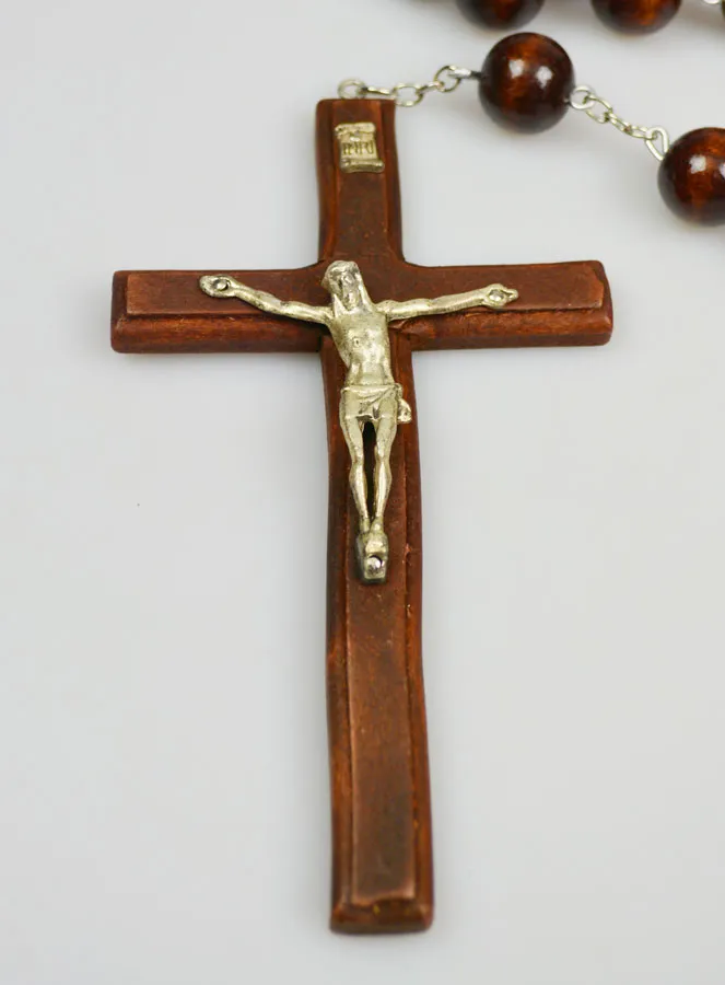 Large Wall Rosary from Lourdes in Black Wood (pic 4)