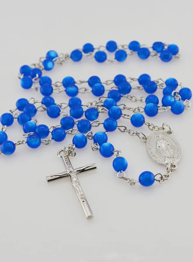 Miraculous Medal Rosary - Blue (pic 2)