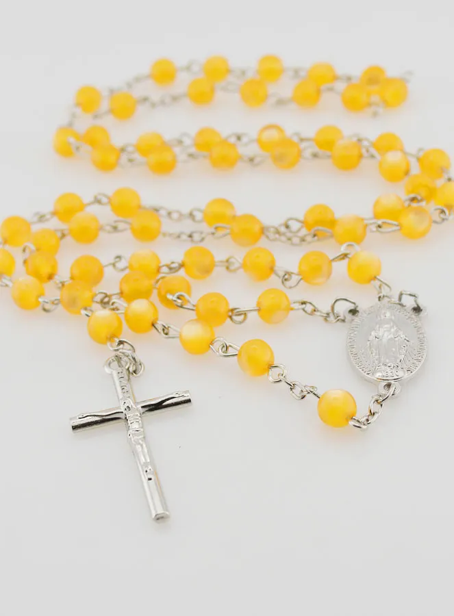 Miraculous Medal Rosary - Amber (pic 2)