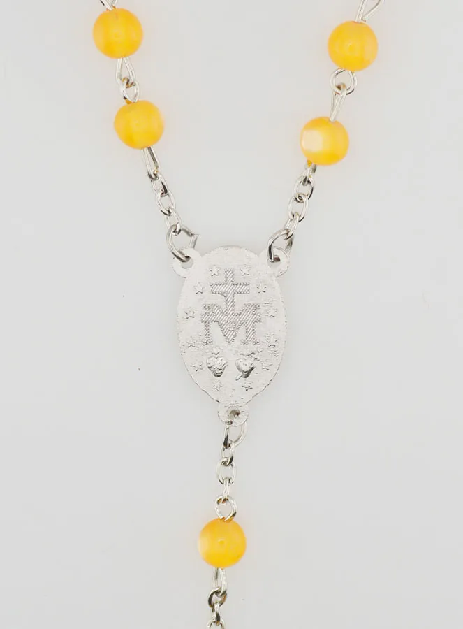 Miraculous Medal Rosary - Amber (pic 4)