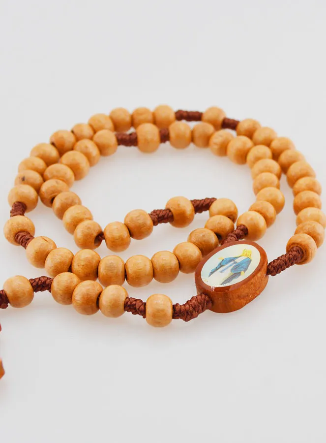 Miraculous Virgin Rosary Wooden Beads (pic 3)