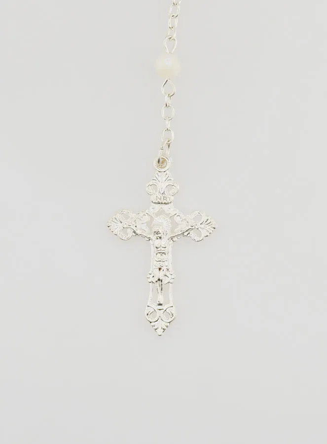 Miraculous Medal Rosary in Genuine Mother-of-Pearl (pic 3)