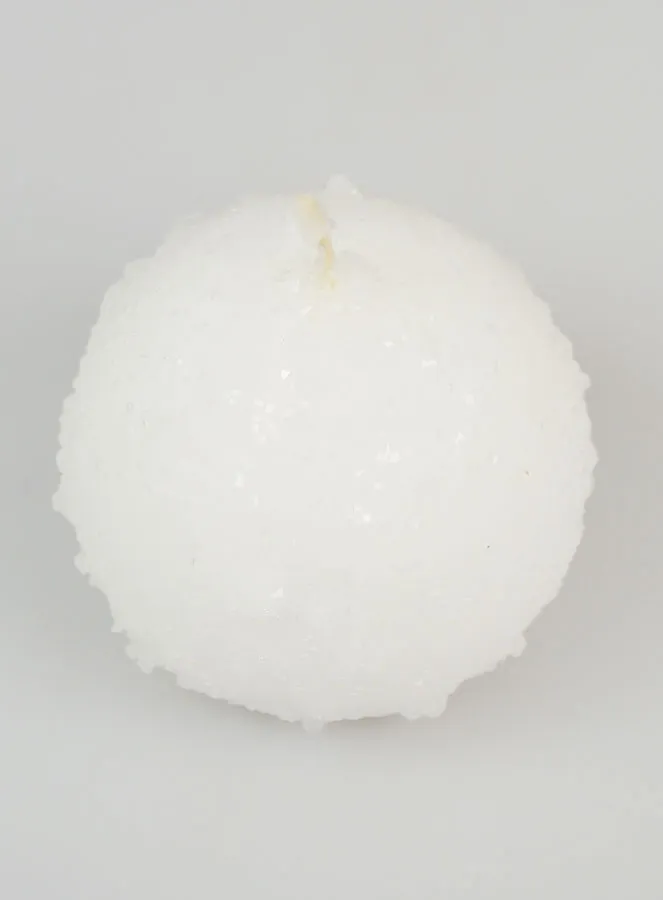 Tabletop Candle Winter Ball - 8cm (pic 2)