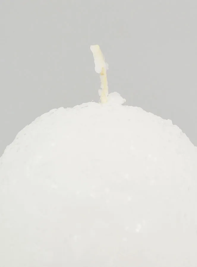 Tabletop Candle Winter Ball - 8cm (pic 3)