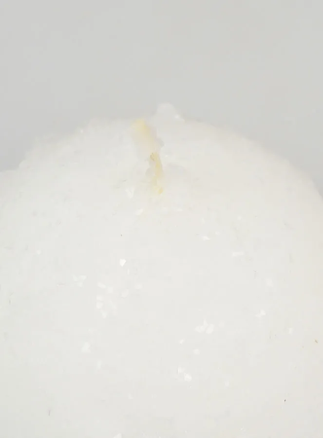 Tabletop Candle Winter Ball - 8cm (pic 4)