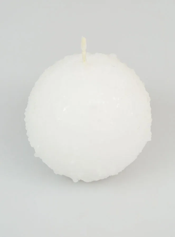 Snowball Christmas Candle - 8cm (pic 2)