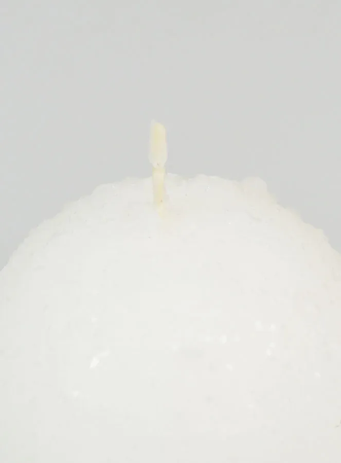 Snowball Christmas Candle - 8cm (pic 4)