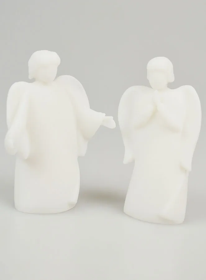 Alabaster Christmas Nativity Scene - Messenger Angels (pic 1)