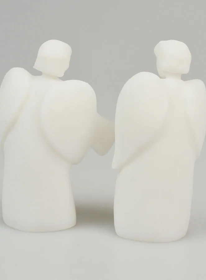 Alabaster Christmas Nativity Scene - Messenger Angels (pic 2)