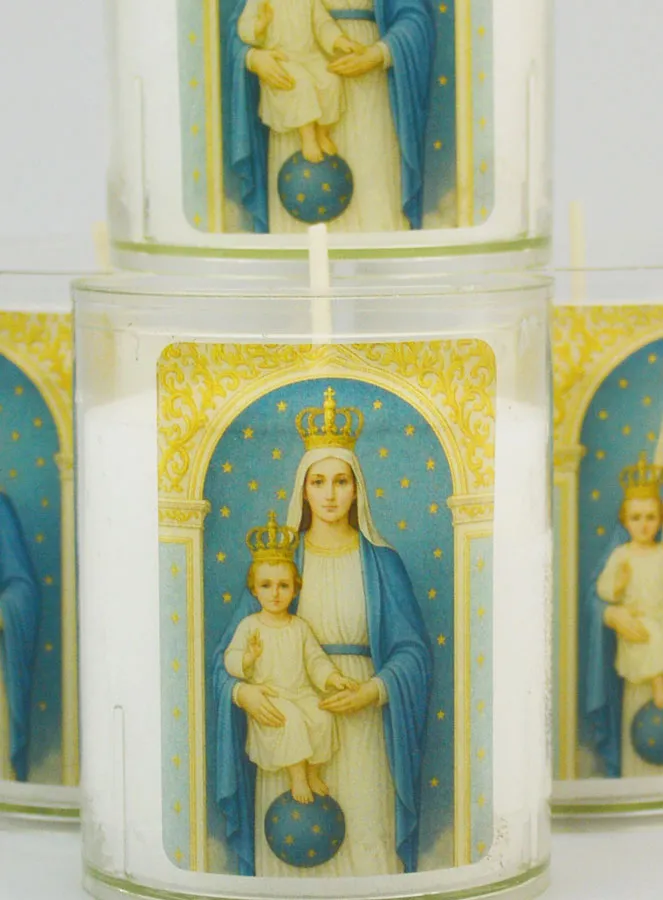 Set of 4 Votive Candles Our Lady of Victories (pic 3)