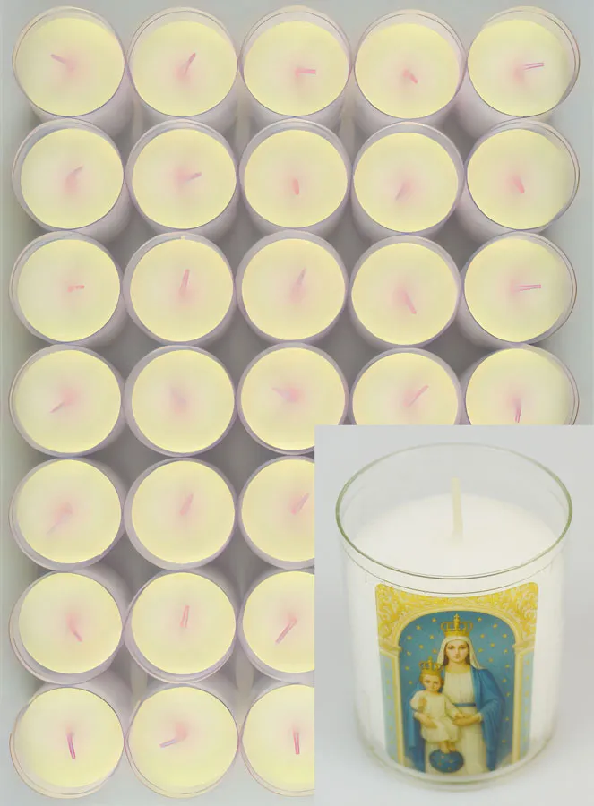 Set 48 Votive Candles Our Lady of Victories (pic 2)