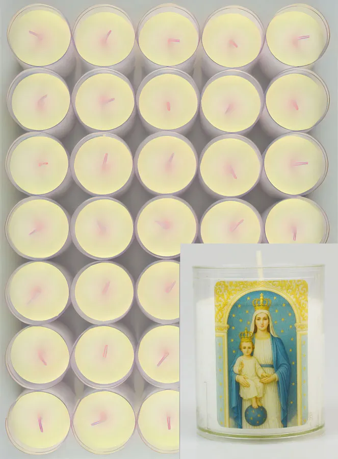Set of 24 Votive Candles Our Lady of Victories (pic 1)
