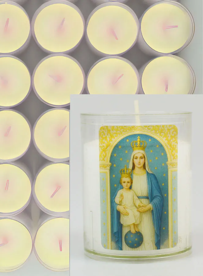 Set of 24 Votive Candles Our Lady of Victories (pic 3)