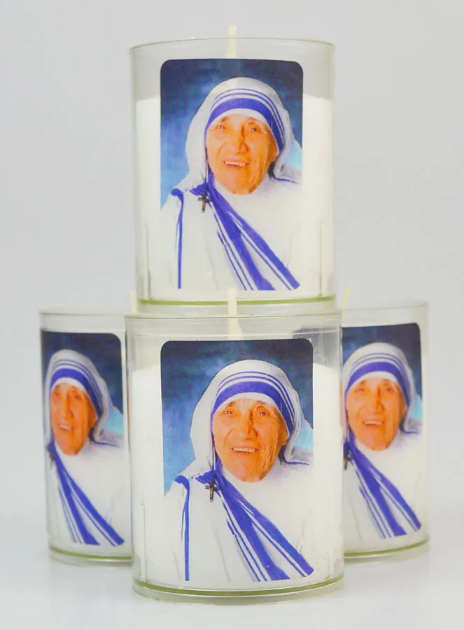 Set of 4 Votive Candles Saint Mother Teresa (pic 1)