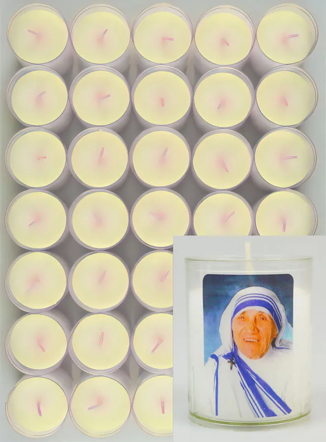 Set of 24 Votive Candles Saint Mother Teresa (pic 1)