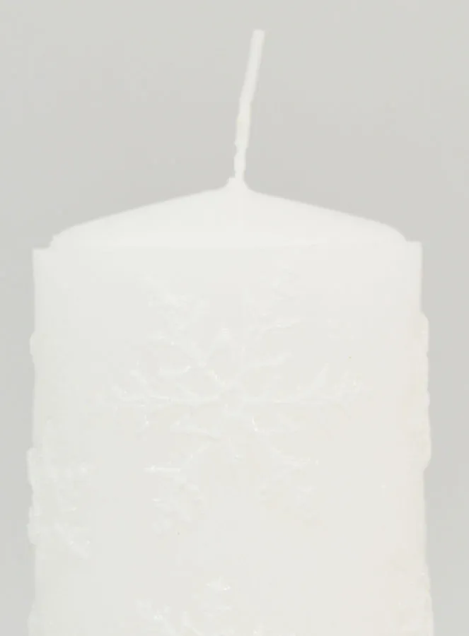 Snowflake Christmas Candle - White (pic 3)