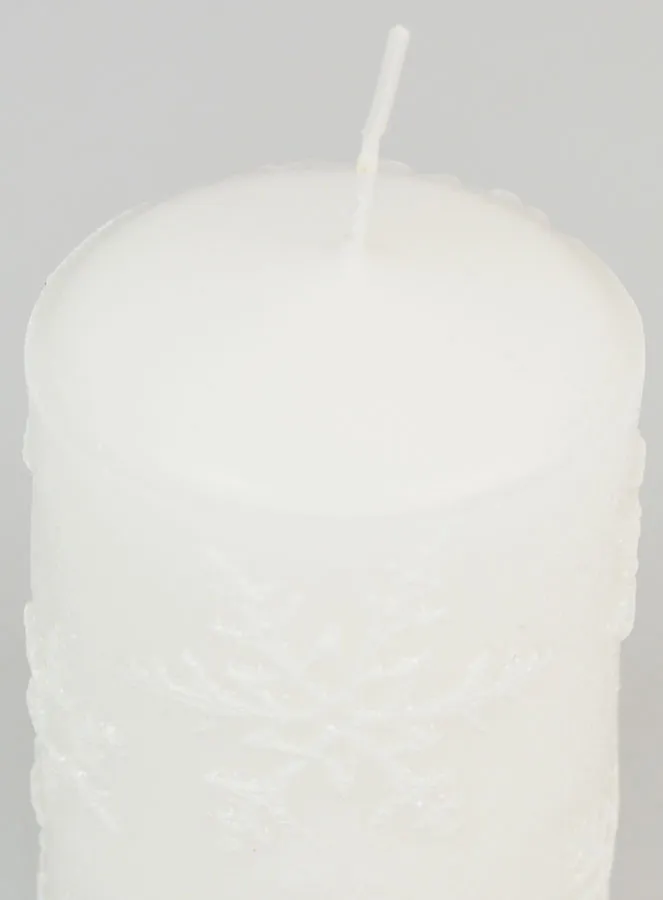 Snowflake Christmas Candle - White (pic 4)
