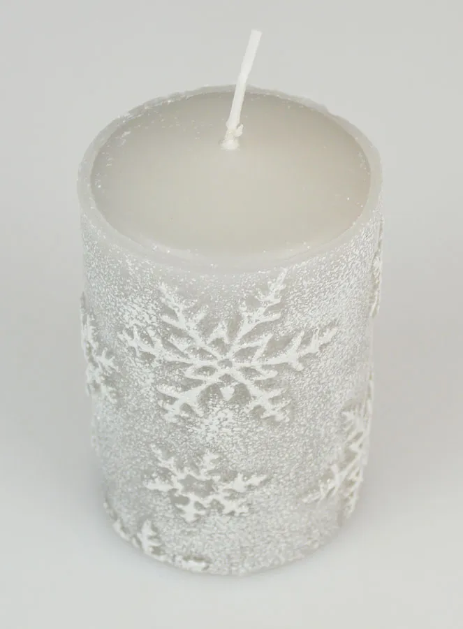 Snowflake Christmas Candle - Silver (pic 2)