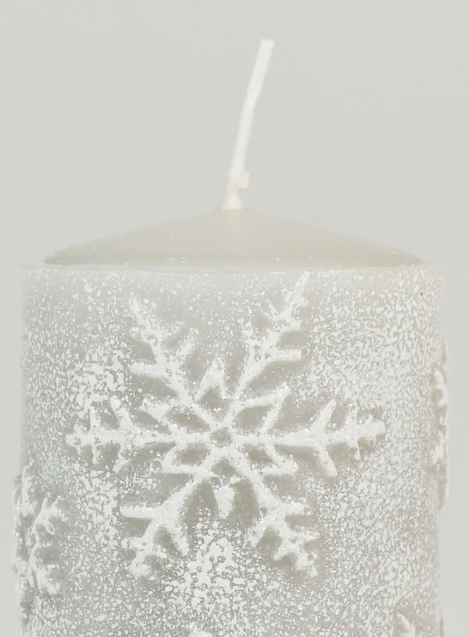 Snowflake Christmas Candle - Silver (pic 3)