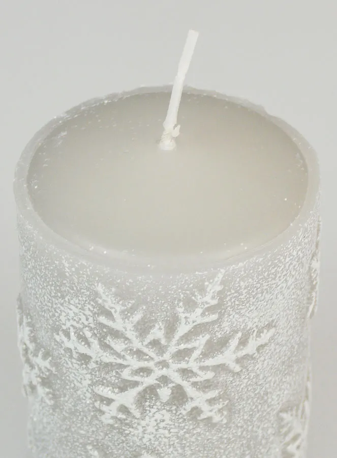Snowflake Christmas Candle - Silver (pic 4)