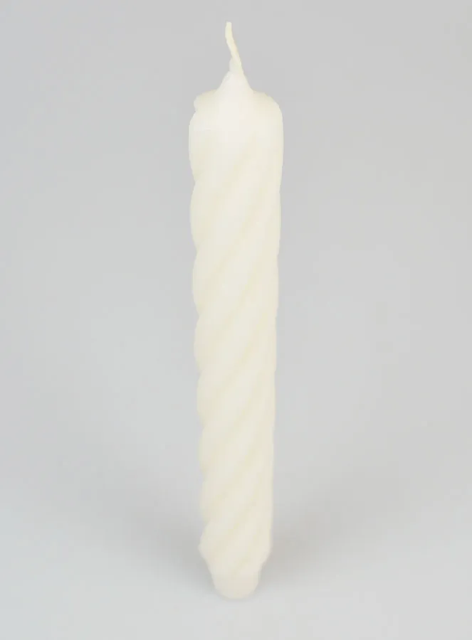 Twist Taper Candle 25cm - Ivory (pic 2)