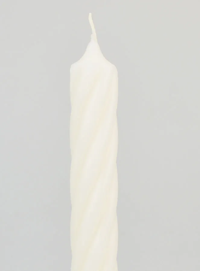 Twist Taper Candle 25cm - Ivory (pic 3)