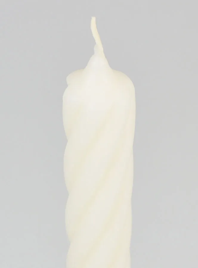 Twist Taper Candle 25cm - Ivory (pic 4)