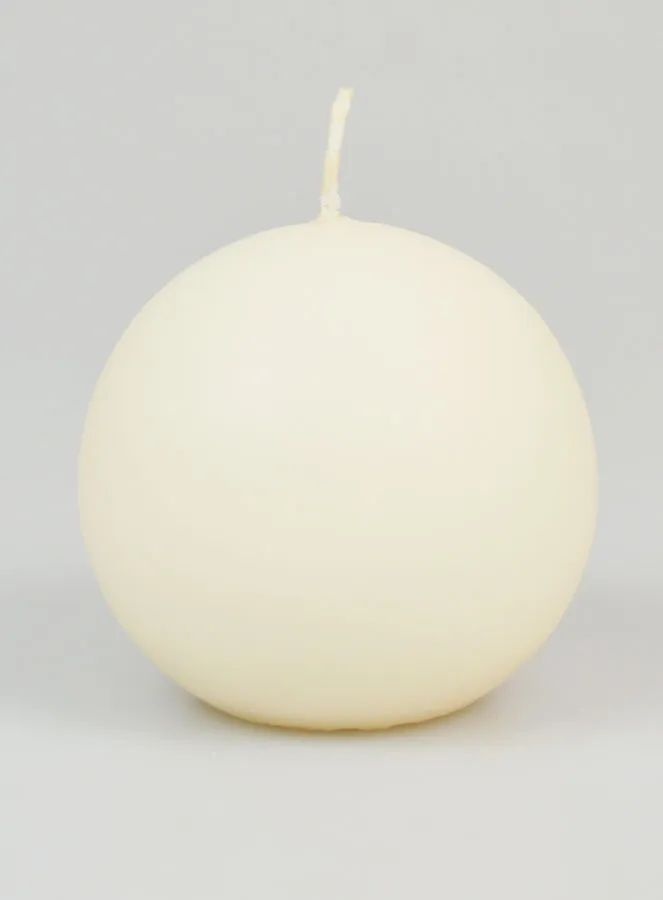Decorative Ball Candle 80mm - Ivory (pic 1)