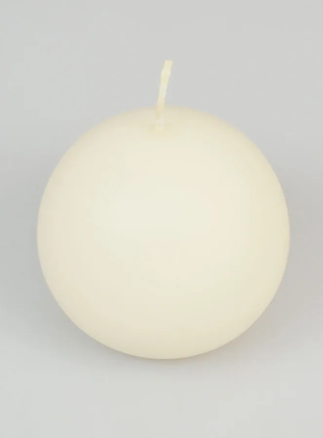 Decorative Ball Candle 80mm - Ivory (pic 2)