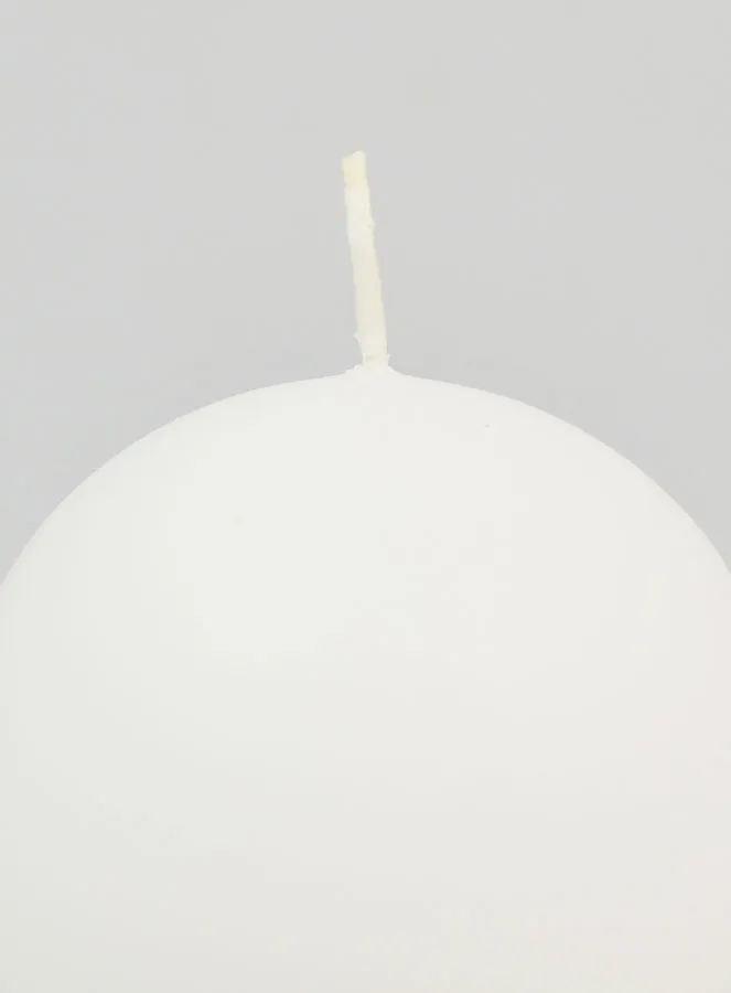 Decorative Ball Candle 80mm - White (pic 3)