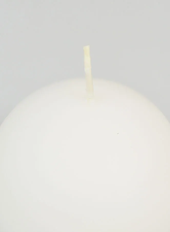 Decorative Ball Candle 80mm - White (pic 4)