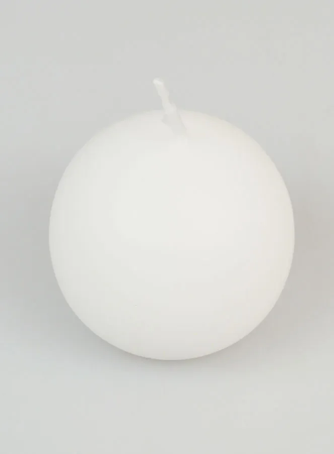Decorative Ball Candle 60mm - White (pic 2)