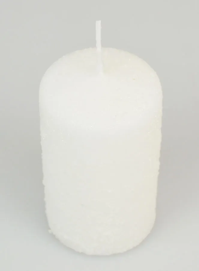 Snow Effect Christmas Candle - 10cm (pic 2)