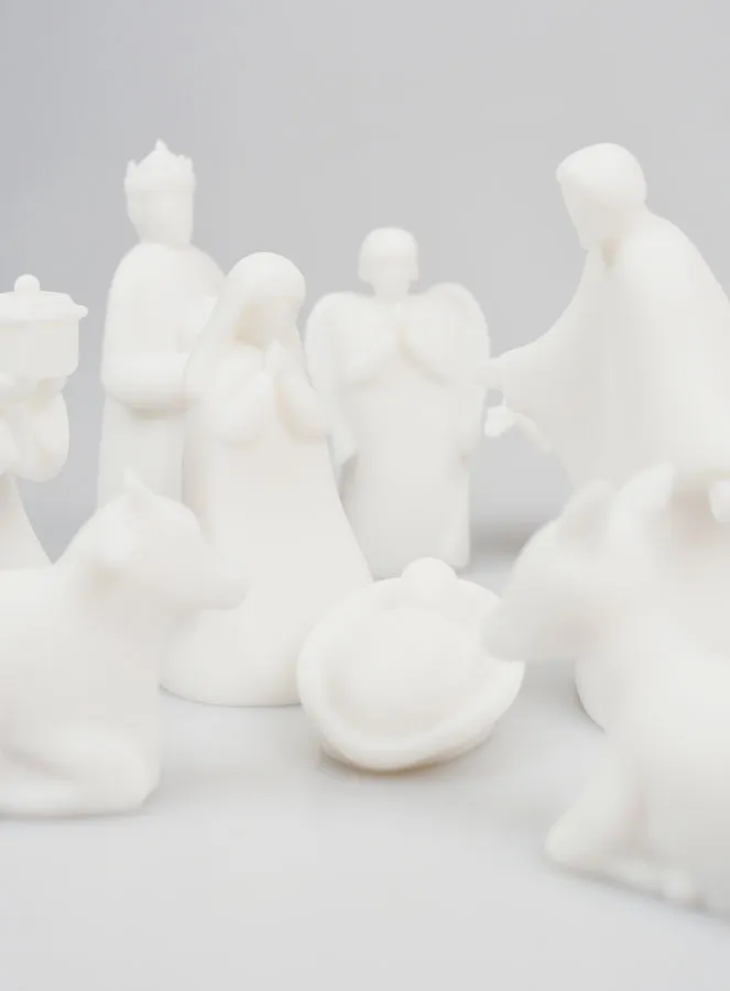 Complete Nativity Scene in Alabaster - 12 Pieces (pic 3)