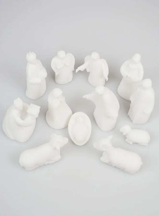 Complete Nativity Scene in Alabaster - 12 Pieces (pic 4)