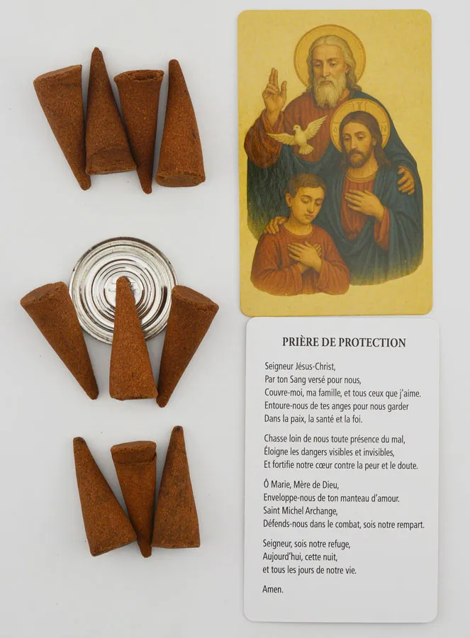 Protection Incense Cones with Protection Prayer (pic 1)
