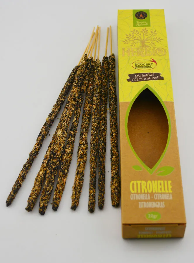 Ecocertified Incense Sticks - HERBIO Lemongrass 20g (pic 2)