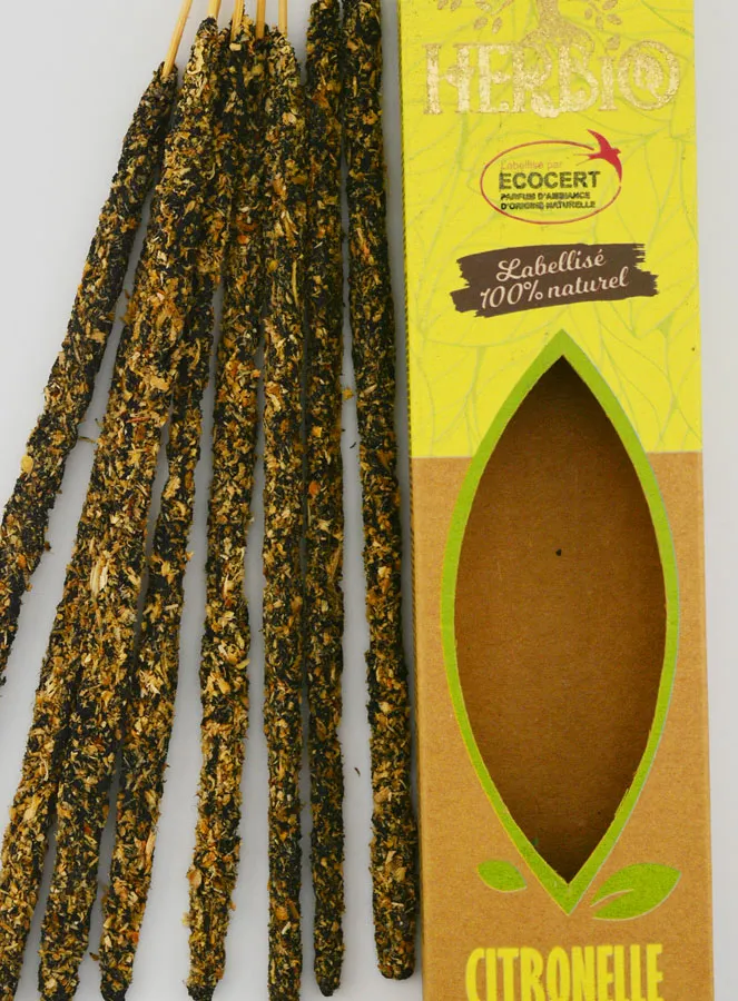 Ecocertified Incense Sticks - HERBIO Lemongrass 20g (pic 3)
