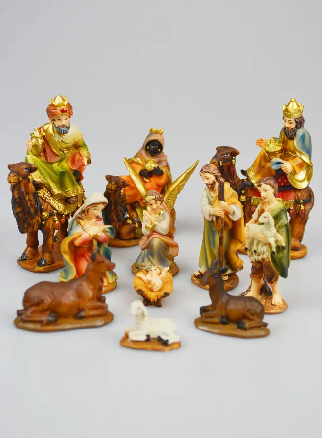 Christmas Nativity Scene 11 Figures - 7cm (pic 1)