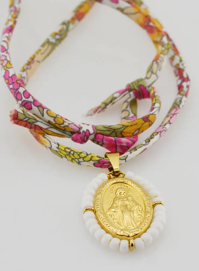Miraculous Medal with Beads - Liberty Cord (pic 1)