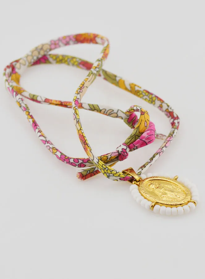 Religious Necklace Liberty Cord - Miraculous Medal with Beads (pic 4)