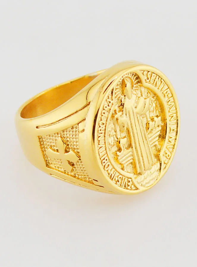 Saint Benedict Signet Ring - Size 59 (pic 3)